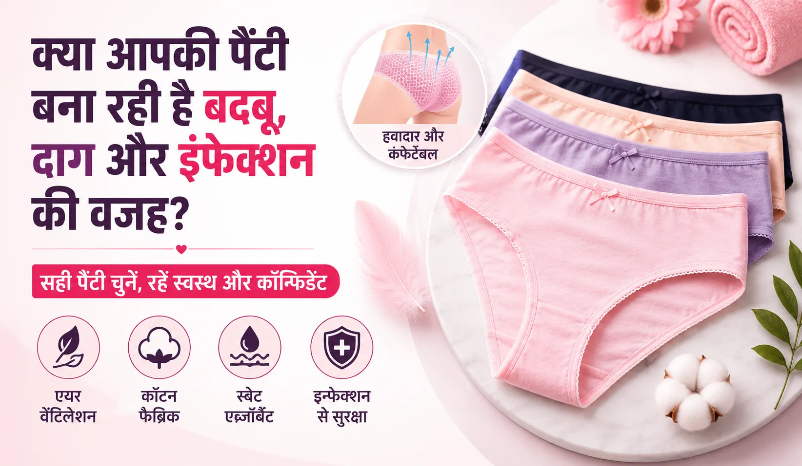 महिलाओं की पैंटी से बदबू, दाग और खुजली क्यों होती है? सही पैंटी चुनने की पूरी गाइड